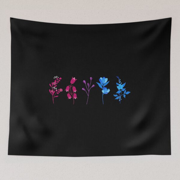 Item preview, Floral Bi Flowers. Bisexual Pride designed and sold by Subtle Pride Shop.