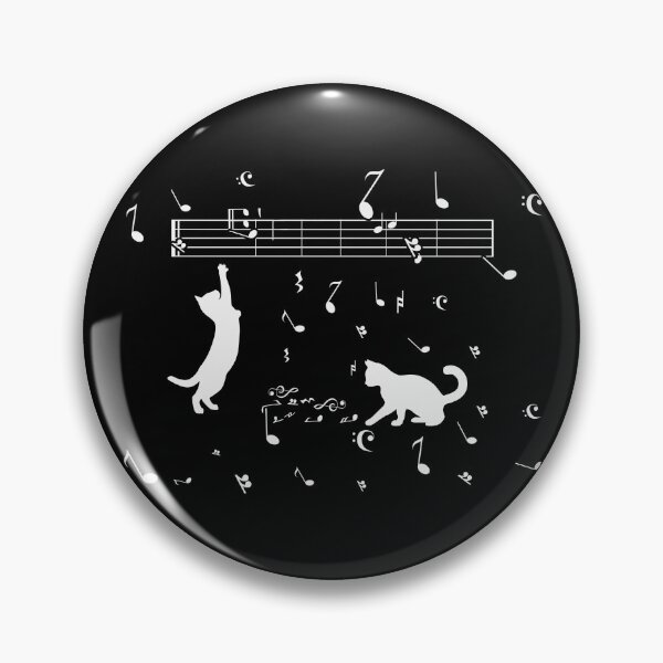 Item preview, White cats and musical notes designed and sold by Artbellachi.