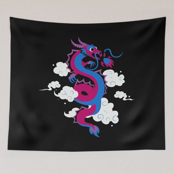 Item preview, Chinese Bi Dragon. Lunar New Year Bisexual Pride. designed and sold by Subtle Pride Shop.