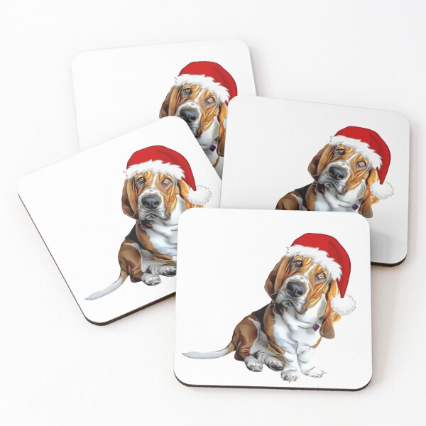 Artikelvorschau, Weihnachtsmann Basset entworfen und verkauft von NiftyTees.