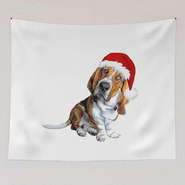 Artikelvorschau, Weihnachtsmann Basset entworfen und verkauft von NiftyTees.