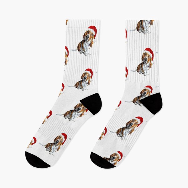 Item preview, Santa Basset designed and sold by NiftyTees.