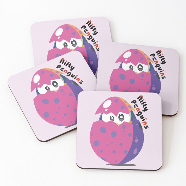 Item preview, Cute Penguins in Colorful Eggshells - Pink Collection N. 19 designed and sold by NiftyPenguins.