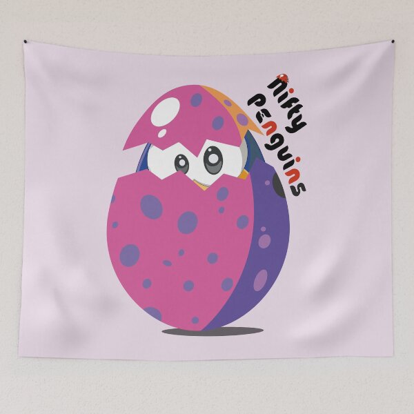 Item preview, Cute Penguins in Colorful Eggshells - Pink Collection N. 19 designed and sold by NiftyPenguins.
