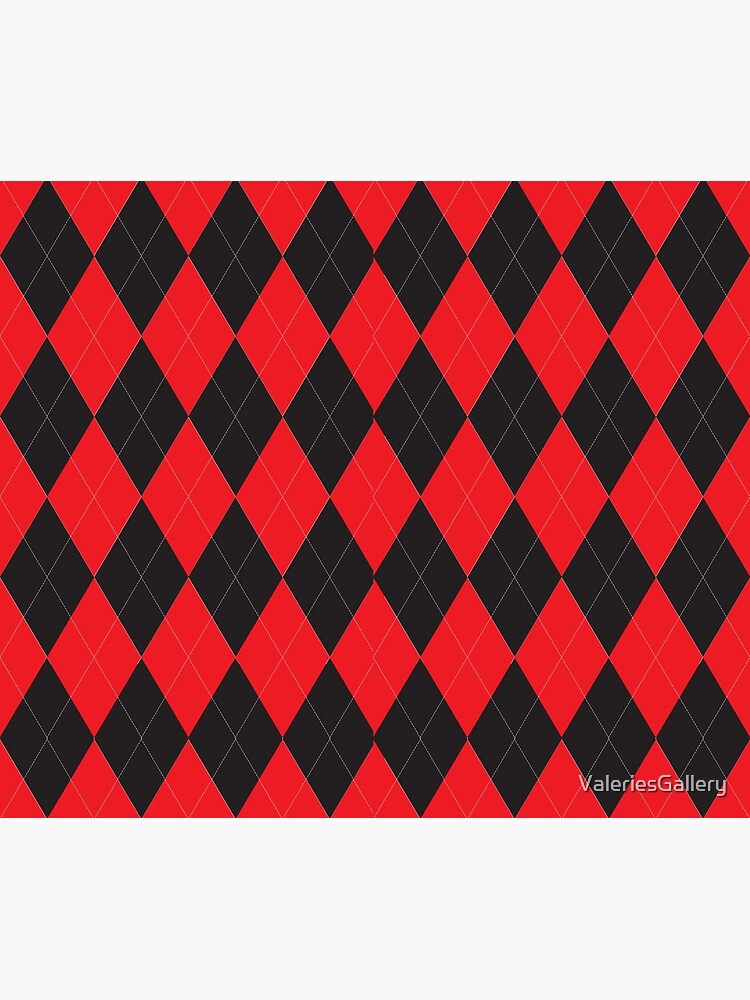 Red And Black Argyle Pattern Poster For Sale By Valeriesgallery Redbubble 5871