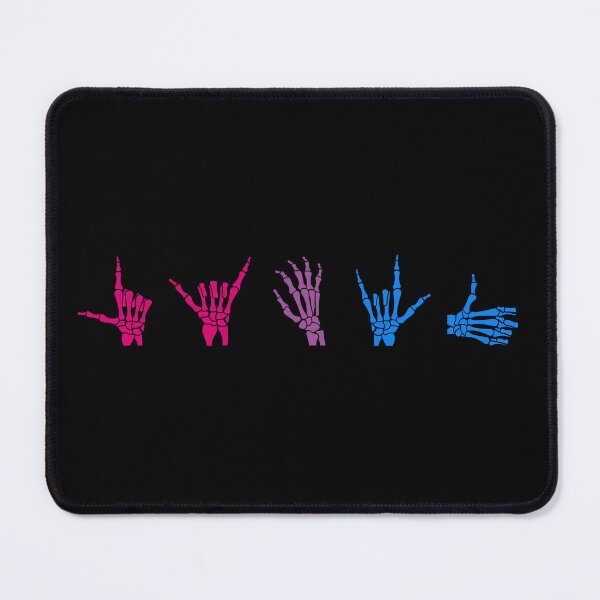 Item preview, Halloween Bi Skeleton Hands. Bisexual Pride designed and sold by Subtle Pride Shop.