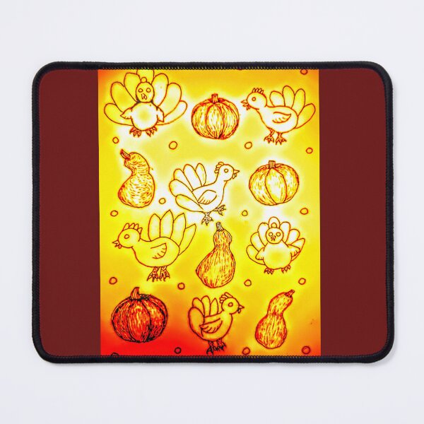 Item preview, Harvest Turkeys in fiery yellow and orange designed and sold by Ivy-Bindig.