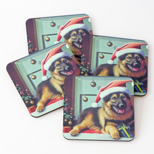 Item preview, CHRISTMAS DOGS: Germans shepherd special christmas edition designed and sold by Arthoughts.
