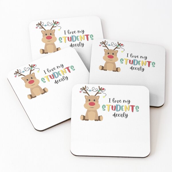 Item preview, I Love my Students Deerly Funny Reindeer Christmas Teacher designed and sold by Mehdi Art.