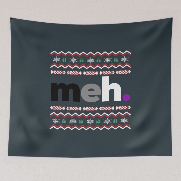 Item preview, Christmas meh Ace. Asexual Pride designed and sold by Subtle Pride Shop.