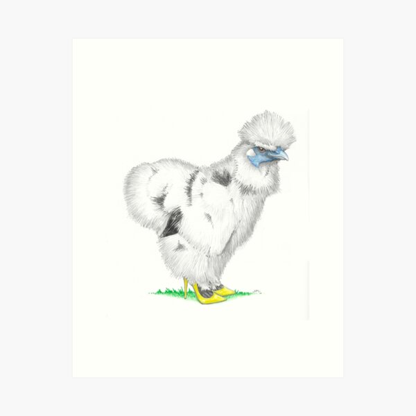 Silkie in High Heels Art Print