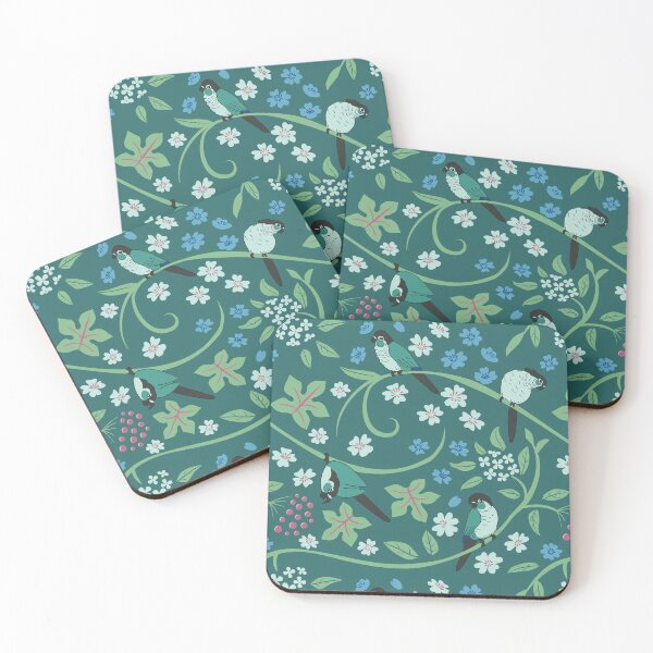 Item preview, Turquoise green cheek conures - pattern designed and sold by selfproclaimd.