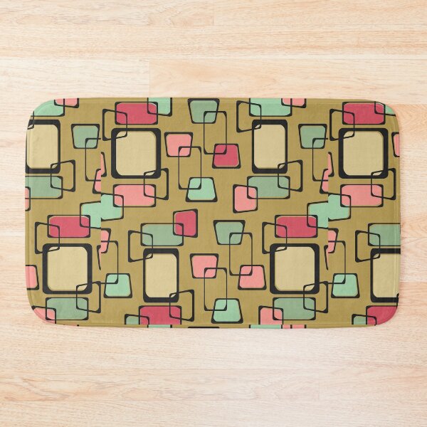 Item preview, Skewed Squares Midcentury Pattern Christmas Gold designed and sold by thepixelgarden.