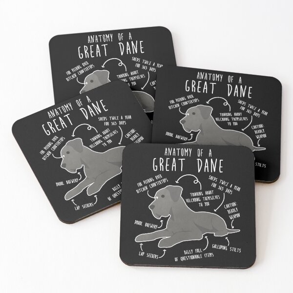Item preview, Blue Great Dane Dog Anatomy designed and sold by Clara Hollins.