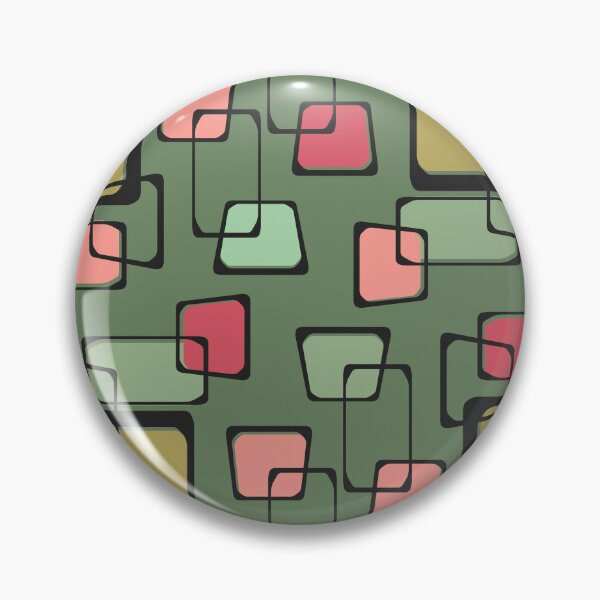 Item preview, Skewed Squares Midcentury Pattern Christmas Green designed and sold by thepixelgarden.