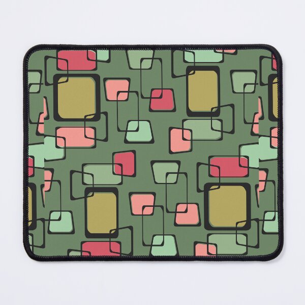 Item preview, Skewed Squares Midcentury Pattern Christmas Green designed and sold by thepixelgarden.