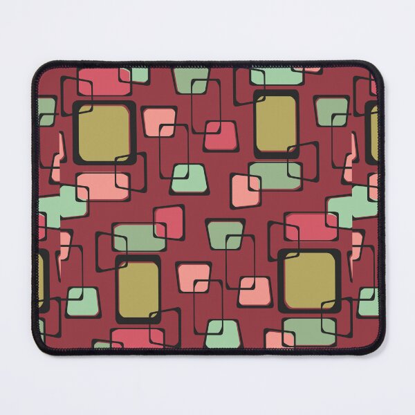 Item preview, Skewed Squares Midcentury Pattern Christmas Red designed and sold by thepixelgarden.