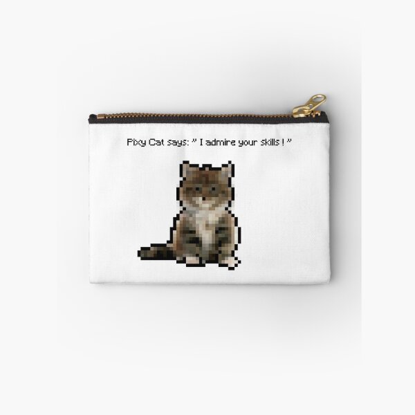 Item preview, Pixy Cat says - I admire your skills ! - pixel art kitty motivates you with inspirational phrases designed and sold by LightyearDesign.