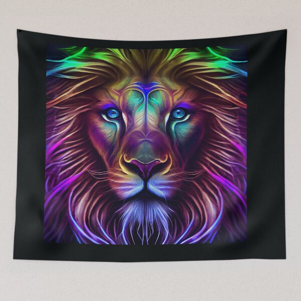 Aperçu de l'œuvre Lion irisé créée et vendue par ljgift.
