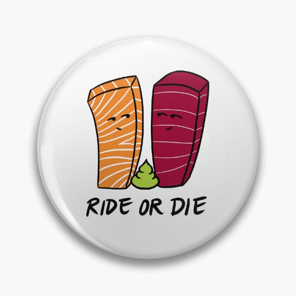 Item preview, Salmon and Tuna Sashimi Ride or Die designed and sold by bonniemamadraws.