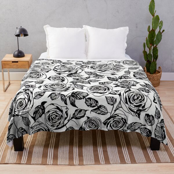 Item preview, Black and White Rose Pattern designed and sold by ArtzandDesignz.
