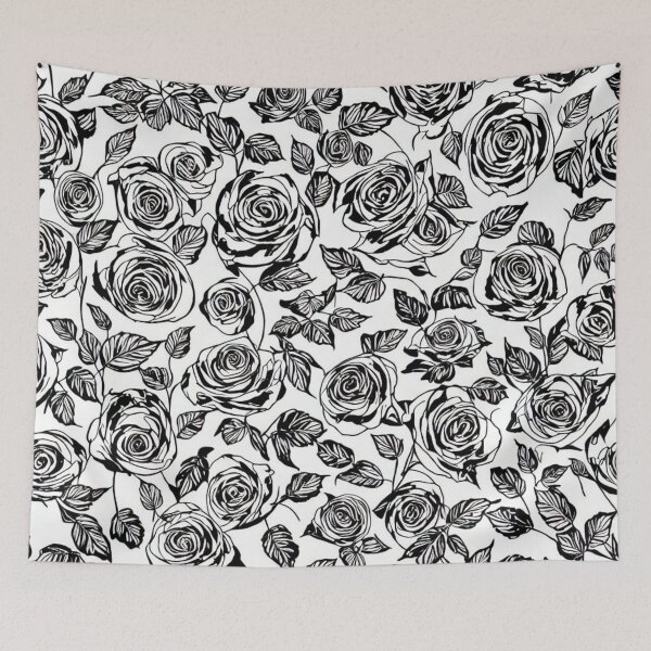 Item preview, Black and White Rose Pattern designed and sold by ArtzandDesignz.