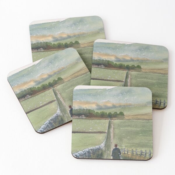 Item preview, Man and dog walking country lane designed and sold by JimHRocky.
