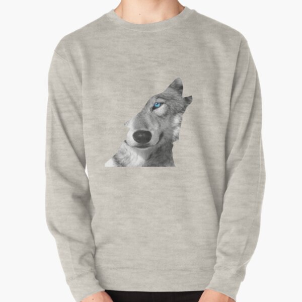 Wolf Novelty Vintage Gift Design Pullover Sweatshirt