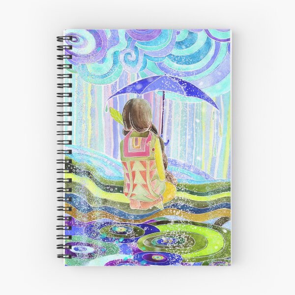 Item preview, Beautiful Healing Rainbow Rain, Whimsical Colorful Rain and Clouds,  designed and sold by BohemiWANDERS.