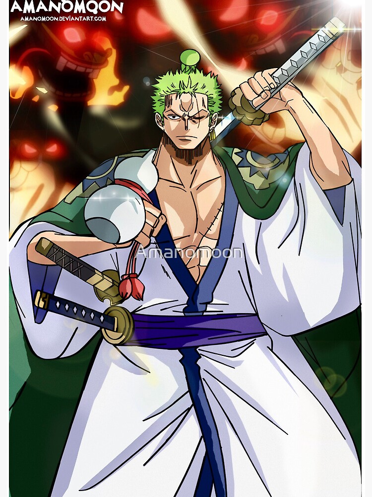 Wano Zoro (art by me) : r/OnePiece