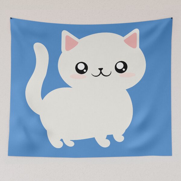 Item preview, white fat cat designed and sold by yessebel.