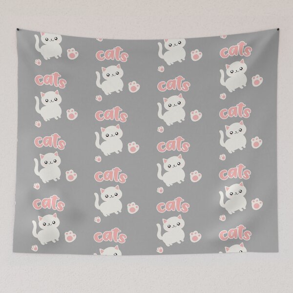 Item preview, cute white fat cat designed and sold by yessebel.