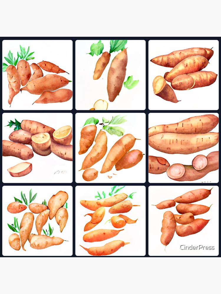 "Thanksgiving Yams art" Sticker for Sale by CinderPress Redbubble