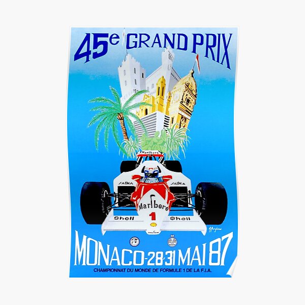 Affiche Collection 45eme Grand Prix de Monaco - A. Borgheresi 1987