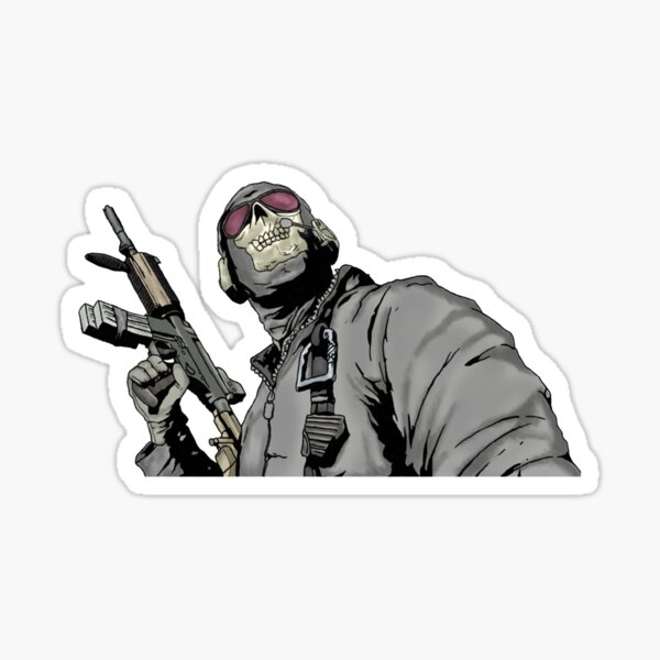 Call of Duty: MW2 2022 GHOST Simon Riley Laminated 3 inch Sticker [Homemade]