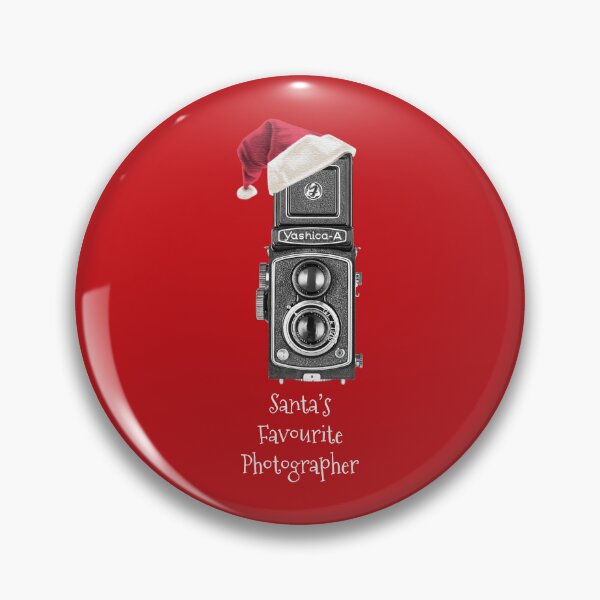 Item preview, Christmas Vintage Camera with Santa hat - Favourite Photographer - White Text designed and sold by DecPhoto.