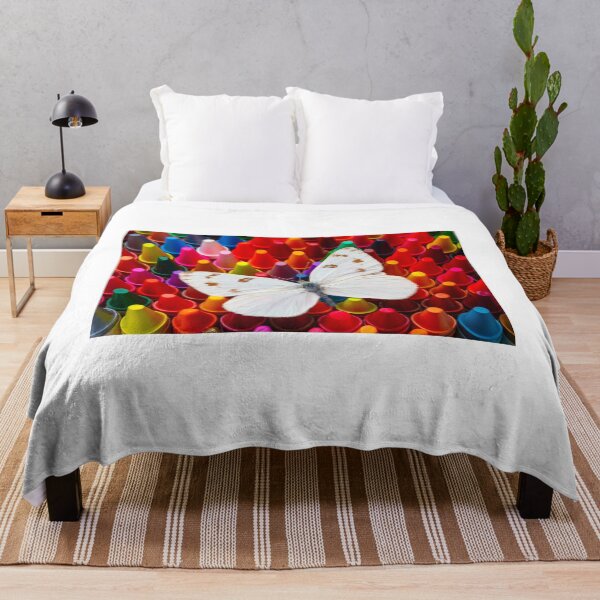 Item preview, Mariposa blanca sobre crayones designed and sold by Garry Gay.