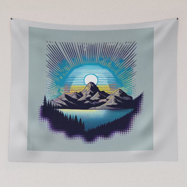 Item preview, Mountains made with dots designed and sold by ljgift.