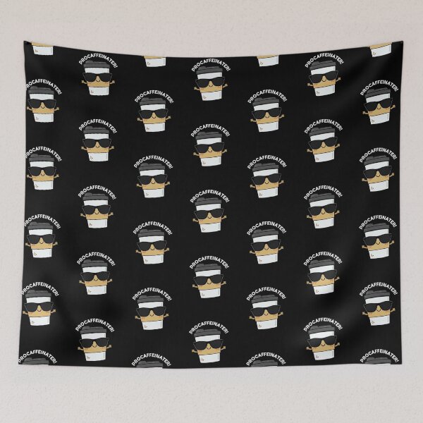 Item preview, Procaffeinater Funny Coffee Puns (Dark BG) designed and sold by punnybone.