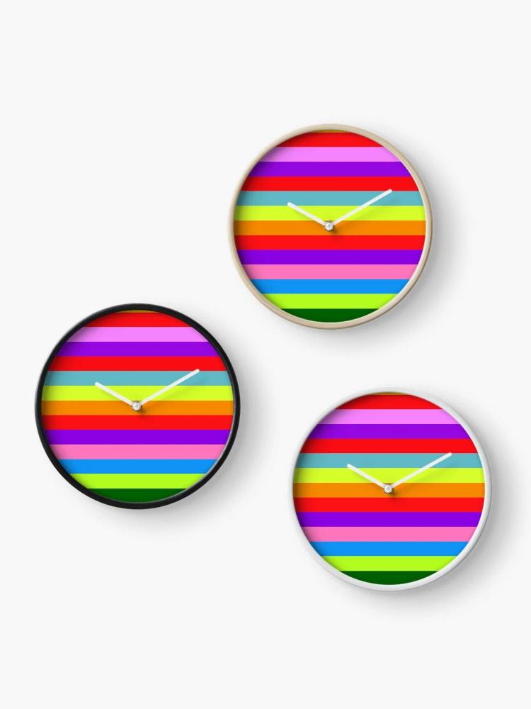 Thumbnail 3 of 4, Clock, Pattern Colorfull designed and sold by All-Desing.