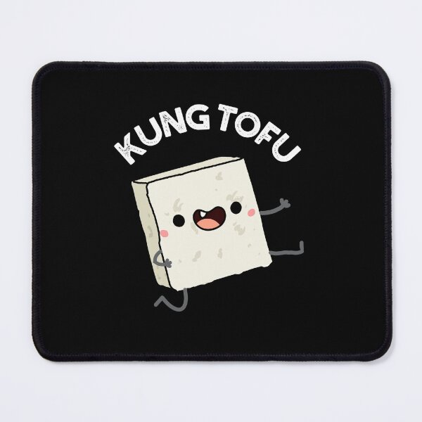 Item preview, Kung Tofu Funny Food Tofu Puns (Dark BG) designed and sold by punnybone.