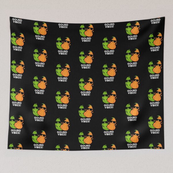 Item preview, Gourd Vibes Funny Veggie Puns (Dark BG) designed and sold by punnybone.
