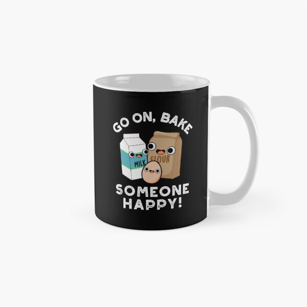 Item preview, Go On Bake Someone Happy Funny Baking Puns (Dark BG) designed and sold by punnybone.