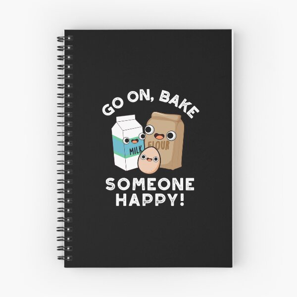 Item preview, Go On Bake Someone Happy Funny Baking Puns (Dark BG) designed and sold by punnybone.