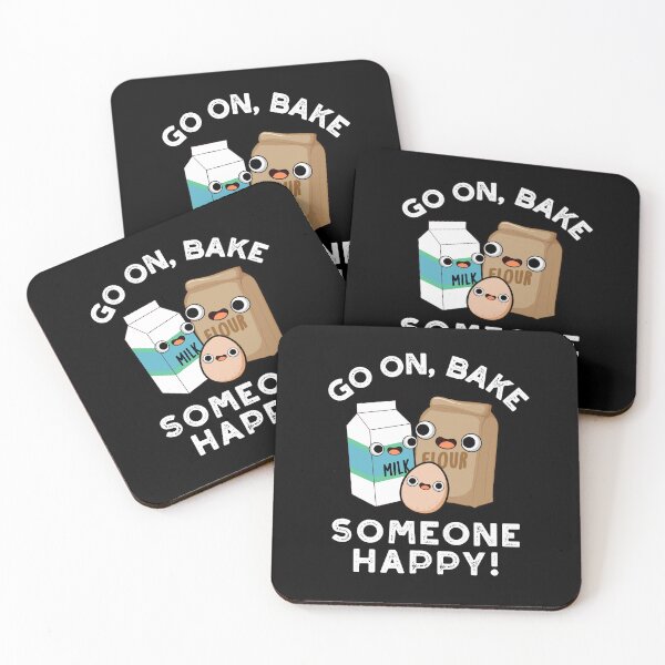 Item preview, Go On Bake Someone Happy Funny Baking Puns (Dark BG) designed and sold by punnybone.
