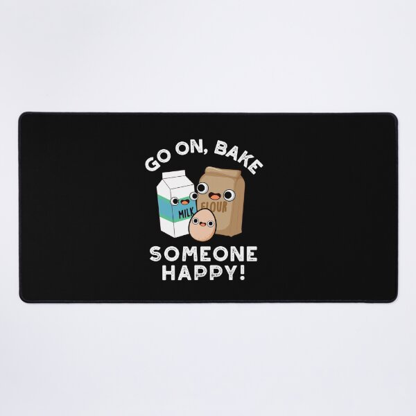 Item preview, Go On Bake Someone Happy Funny Baking Puns (Dark BG) designed and sold by punnybone.