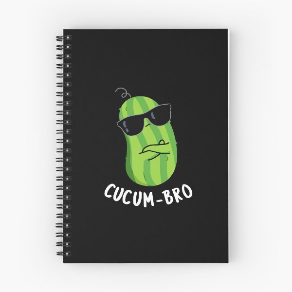 Item preview, Cucum-bro Funny Cucumber Puns (Dark BG) designed and sold by punnybone.
