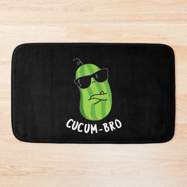Item preview, Cucum-bro Funny Cucumber Puns (Dark BG) designed and sold by punnybone.