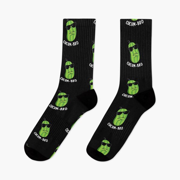 Item preview, Cucum-bro Funny Cucumber Puns (Dark BG) designed and sold by punnybone.