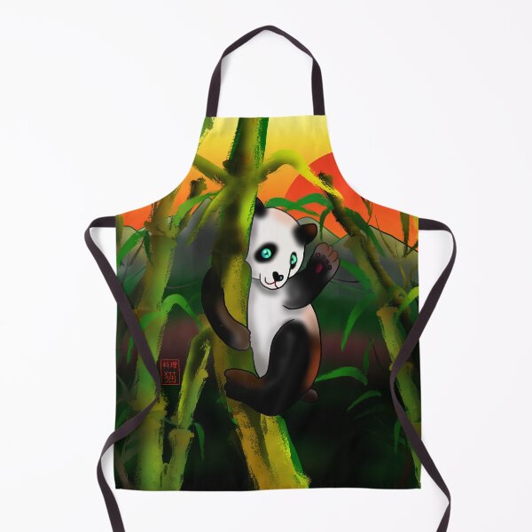 Item preview, baby panda climbing bamboo designed and sold by BeingNow.